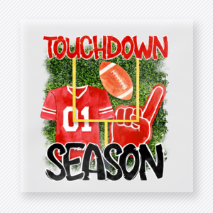 Touchdown Season Red Jersey Sports DTF Transfers