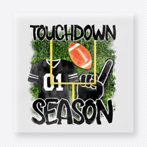 Touchdown Season Black Jersey Sports DTF Transfers
