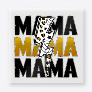 Basketball Mama Lightning Bolt Gold Black Sports DTF Transfers