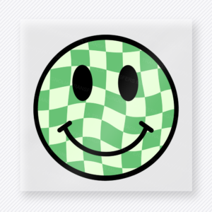 Green Checkered Smiley St. Patrick's Day DTF Transfers