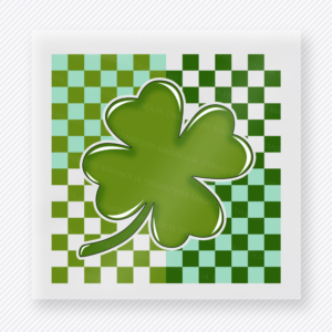 Checkerboard Shamrock St. Patrick's Day DTF Transfers