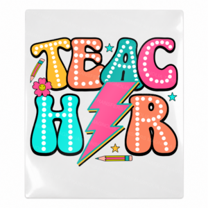 Teacher Lightning Lettering Teacher & School UV transfer for hard-surface products