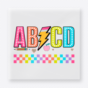 ABCD Checker Teacher & School DTF Transfers