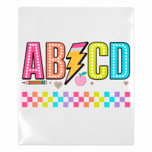 ABCD Checker Teacher & School UV transfer for hard-surface products
