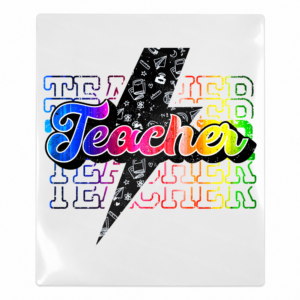 Teacher Rainbow Lightning Teacher & School UV transfer for hard-surface products