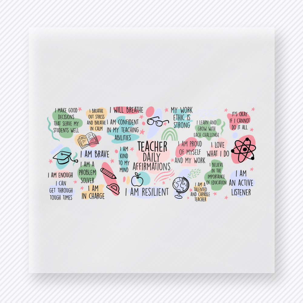 Teacher Word Collage Teacher & School DTF Transfers