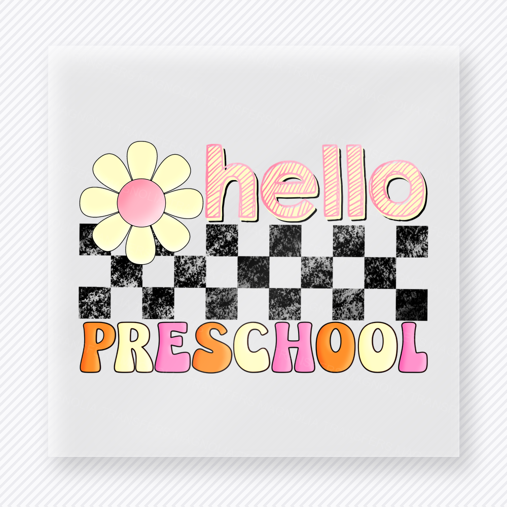 Hello Preschool Teacher & School DTF Transfers