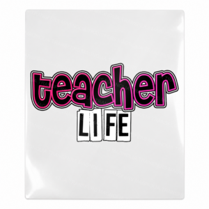 Teacher Life Pink Black Teacher & School UV transfer for hard-surface products