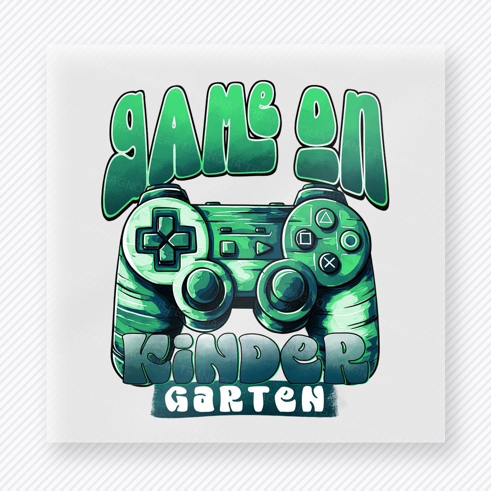Game On Kindergarten Green Teacher & School DTF Transfers