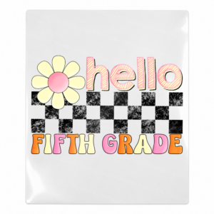 Hello Fifth Grade Teacher & School UV transfer for hard-surface products