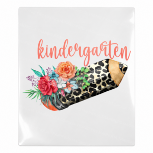 Kindergarten Floral Pencil Teacher & School UV transfer for hard-surface products