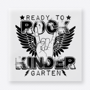 Ready To Rock Kindergarten Black Teacher & School DTF Transfers