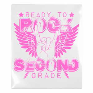 Ready To Rock Second Grade Pink Teacher & School UV transfer for hard-surface products