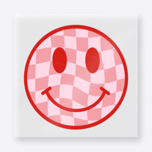 Checkerboard Smiley Valentine Valentine's Day DTF Transfers