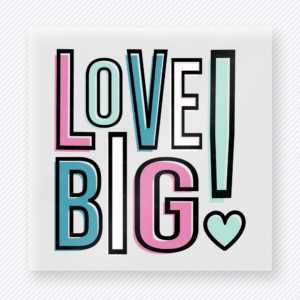 Love Big Block Valentine's Day DTF Transfers