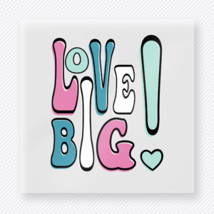 Love Big Retro Letters Valentine's Day DTF Transfers