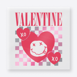 Valentine XO Smiley Heart Valentine's Day DTF Transfers