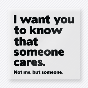 Someone Cares Simple Black Valentine's Day DTF Transfers