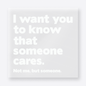 Someone Cares White Text Valentine's Day DTF Transfers