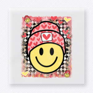 Smiley Love Beanie Valentine's Day DTF Transfers
