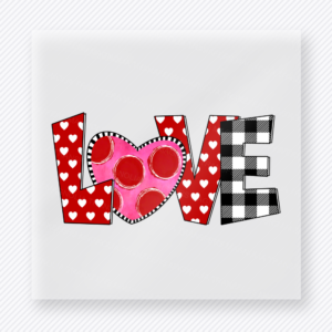 Love Patchwork Skull Heart Valentine's Day DTF Transfers