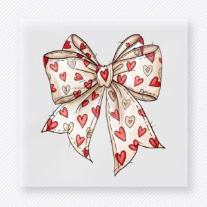 Valentine Heart Bow Valentine's Day DTF Transfers