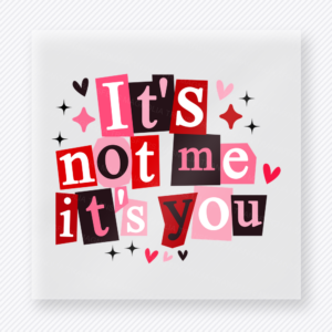 It's Not Me It's You Valentine's Day DTF Transfers