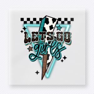 Let's Go Girls Lightning Bolt Western, Boho & Hippie DTF Transfers