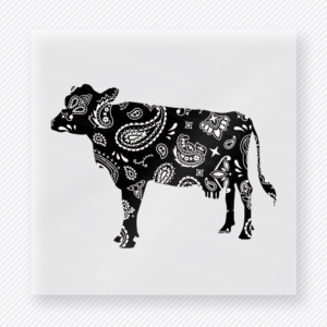 Paisley Cow Western, Boho & Hippie DTF Transfers