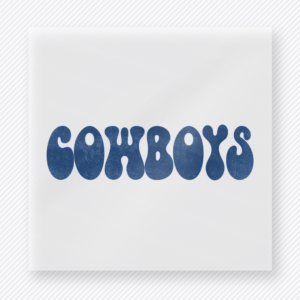 Cowboys Groovy Sports DTF Transfers ready-to-press design