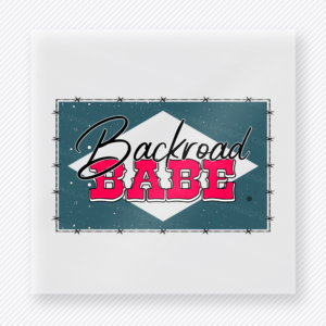 Backroad Babe Gray Western, Boho & Hippie DTF Transfers