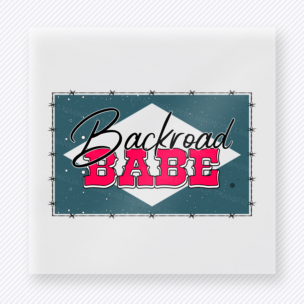 Backroad Babe Gray Western, Boho & Hippie DTF Transfers